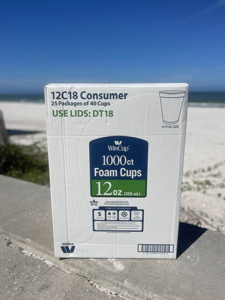 12 oz foam cup  1000 / Case