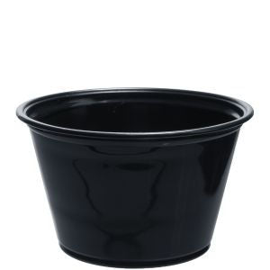 Plastic Portion Cup Black 2 oz.  2500 / Case