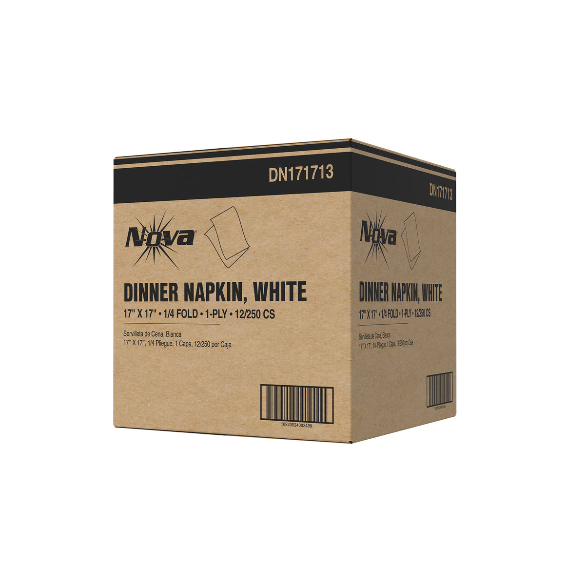 Dinner Napkin 17x17 1-ply  1/4 Fold  3000 / Case