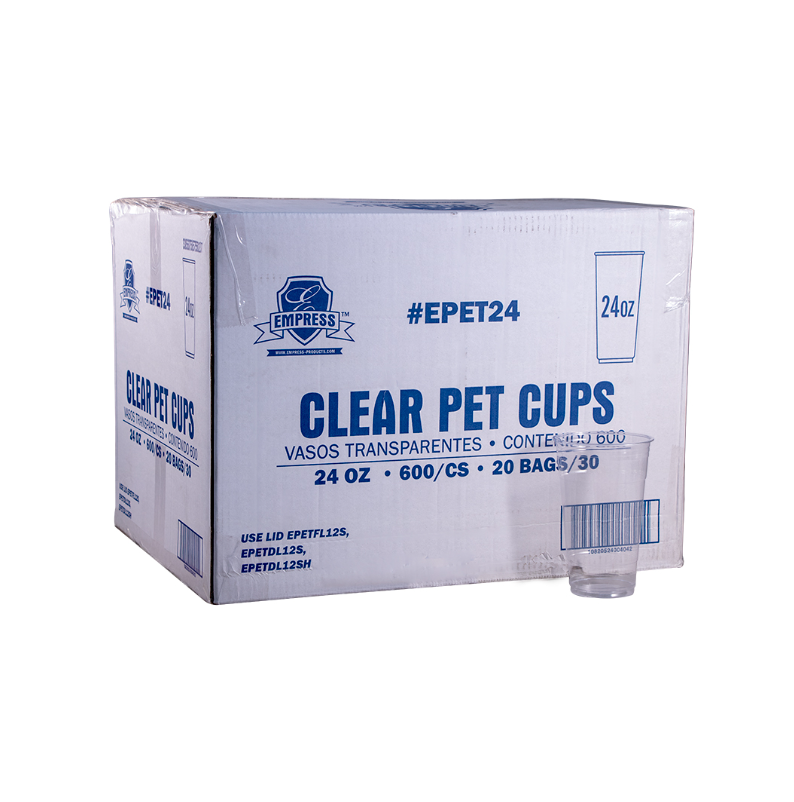 PET Clear Cup 24oz 20 / 30 Case (1 Case)