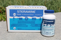 Load image into Gallery viewer, Steramine Quaternary sanitizing tablets case of 6 /150 tablet bottles
