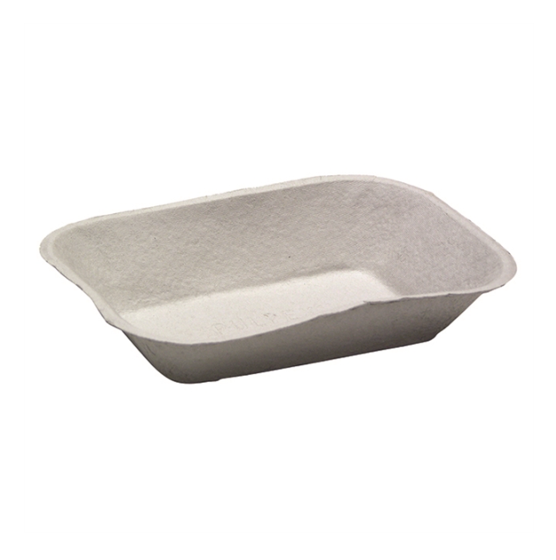 Pactiv #300 Natural Pulpex Food Tray 9-1/8x6-7/8x1-3/4 460 / Case (1 Case) Sav-a-day