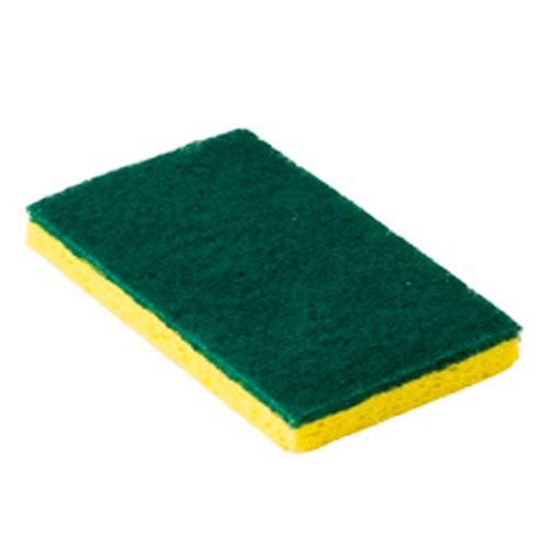 Performance Plus Cellulose Scrubbing Sponge Green / Yellow Med. Duty 6.25" x 3.25" 20 / Case