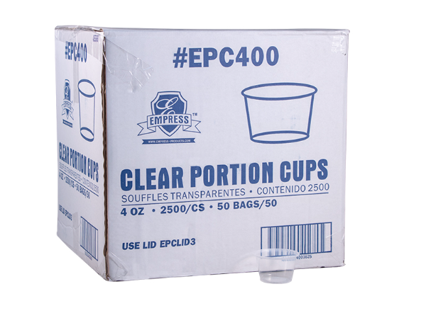 Plastic Portion Cup 4oz Clear 2500 / Case (1 Case)