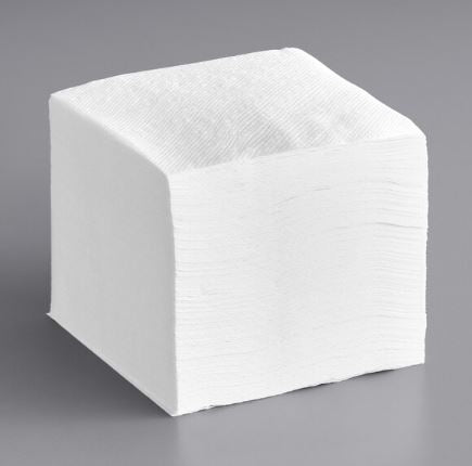 Beverage Napkin 1/4 Fold 1 Ply 9" x 9.5" White 8 / 500 Case (1 Case)