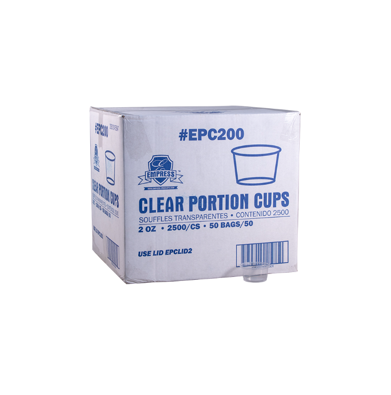 Plastic Portion Cup 2oz Clear 2500 / Case (1 Case)