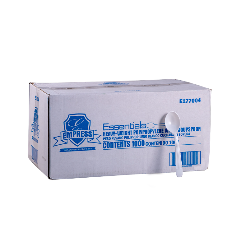 Heavy Weight Soupspoon Polypro White Dense Pack 1000 / Case (1 Case)