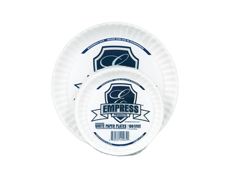 Uncoated Paper Plate 9" White 1000 / Case (1 Case)