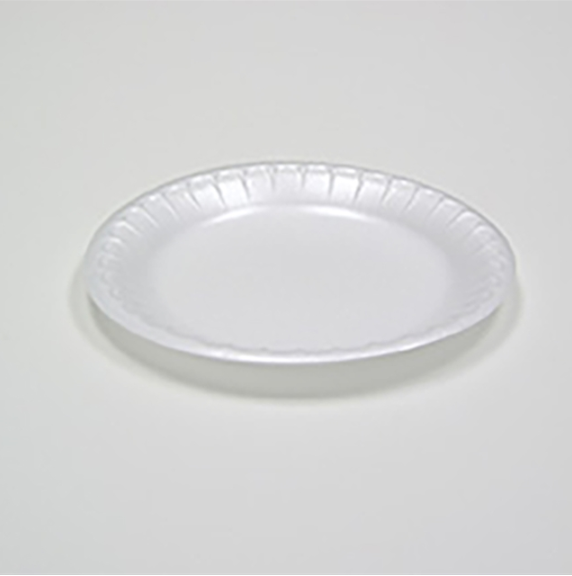 Pactiv 9" White Foam Dinner Plate Non-Laminated 500 / Case (1 Case)