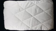 Bed Bug Quilted Mattress Encasement  W Built In Pad/ Zipper & Velcro White TOP: 80 GSM Microfiber; FILLING 140 GSM; BACK: 40 GSM Non Woven + TPU 0.02; All other sides are 100% Polyester with built in Pad, Zipper all around & Velcro enclosure. (6 / Case)