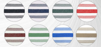 Load image into Gallery viewer, Bistro Napkins 100% Spun 2 Ply MJS Polyester White W/ Stripe (144  / Case)
