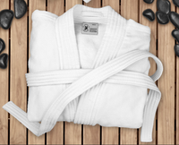 Load image into Gallery viewer, Oxford Double Sided Bathrobes White 100% Ringspun Cotton Honeycomb Outer Layer Waffle with Inside Lining Terry Kimono (12  / Case)
