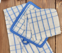 Load image into Gallery viewer, Kitchen Ensemble 100% Ringspun Cotton Vat Yarn Dyed Checked (12-24 DZ / 1 Case)
