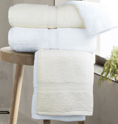 Oxford Vicenza Towel Collection 100% Super Long Staple Combed Cotton Dobby Border & Dobby Hemmed