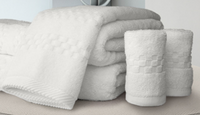 Load image into Gallery viewer, Oxford Viceroy Towel Collection White 100% Ringspun Cotton 2 Ply Yarns Dobby Checkered Border
