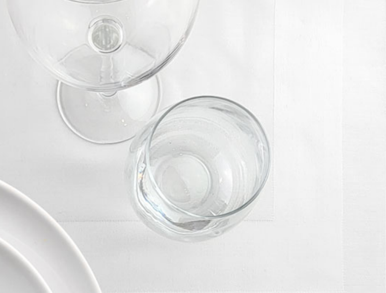 Satin Band Table Linen White 55% Cotton / 45% Polyester